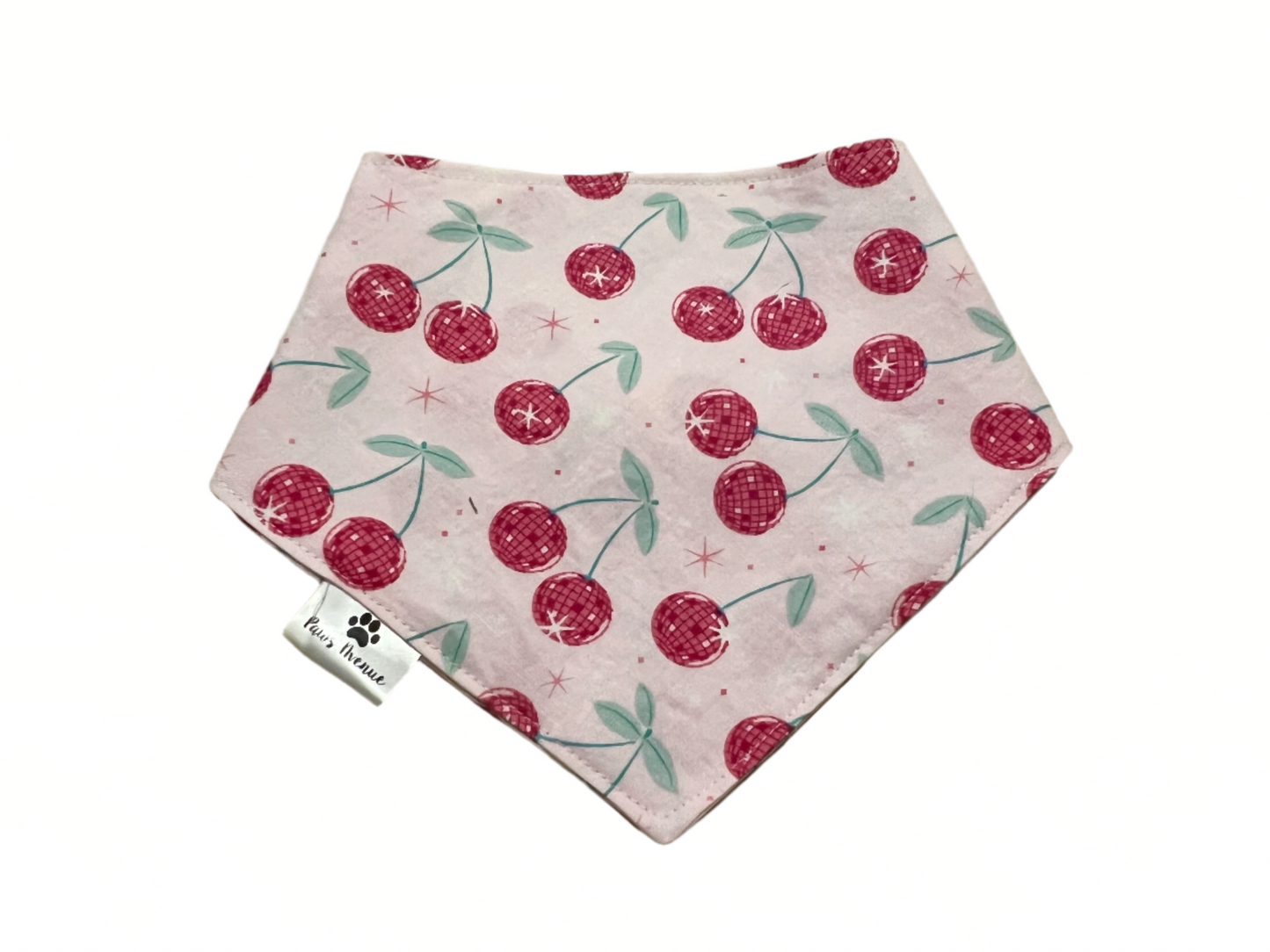 Cherry on Top Dog Snap-on Bandana