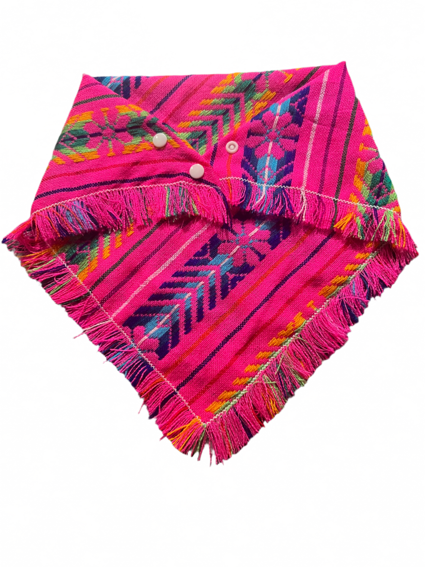 VIVA LA PUP PINK FRINGE SNAP-0N BANDANA